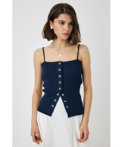 MOUSSY（マウジー） キャミソール FRONT BUTTON KNIT キャミソール