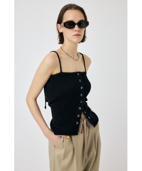 MOUSSY（マウジー） キャミソール FRONT BUTTON KNIT キャミソール