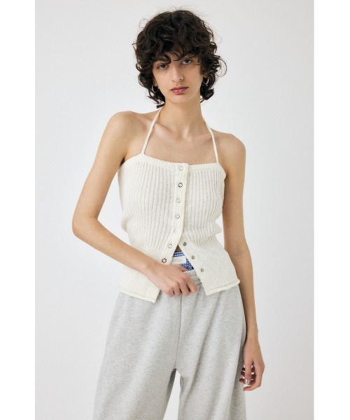 MOUSSY（マウジー） キャミソール FRONT BUTTON KNIT キャミソール