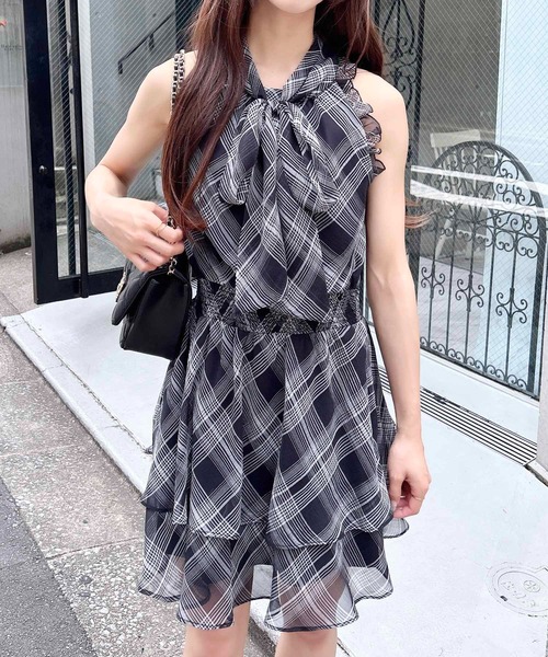 INGNI（イング） ワンピース 2Wayリボンアメスリフリルミニワンピース