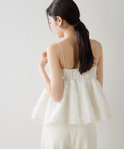 Whim Gazette（ウィム ガゼット） シャツ ブラウス フェザーキャミ