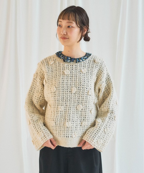bulle de savon（ビュルデサボン） カーディガン ネパールハンドニット