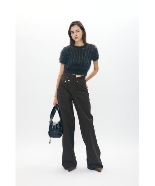 MOUSSY（マウジー） チノパン CROSS CHINO WIDE STRAIGHT レディース