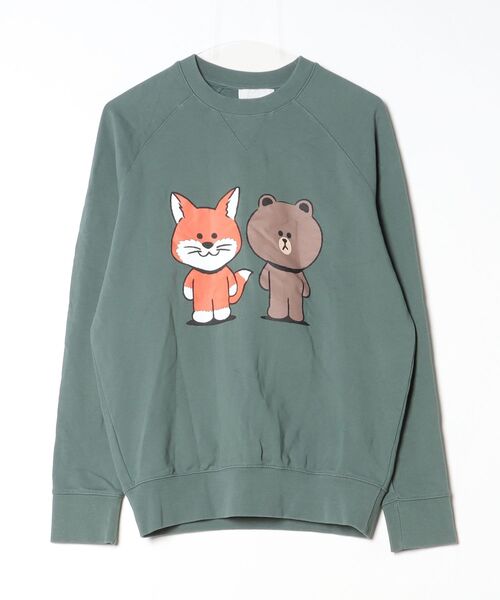 MAISON KITSUNE（メゾン キツネ） スウェットカットソー S グリーン系