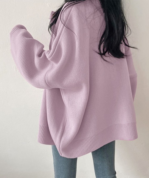 カーディガン オーバーサイズニットカーディガン レディース