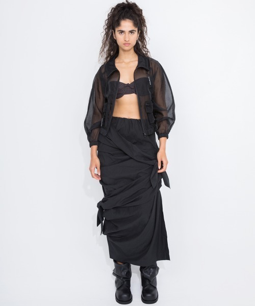 leinwande（ラインヴァンド） スカート 「」Ribbon Tie Cotton Skirt