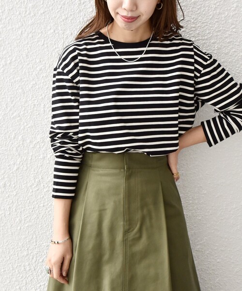 SHIPS any tシャツ any:「吸水速乾」ラウンドヘム ロングスリーブ