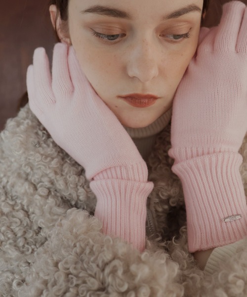 Mili affinity 手袋 フィンガースリットニットグローブ/アーム