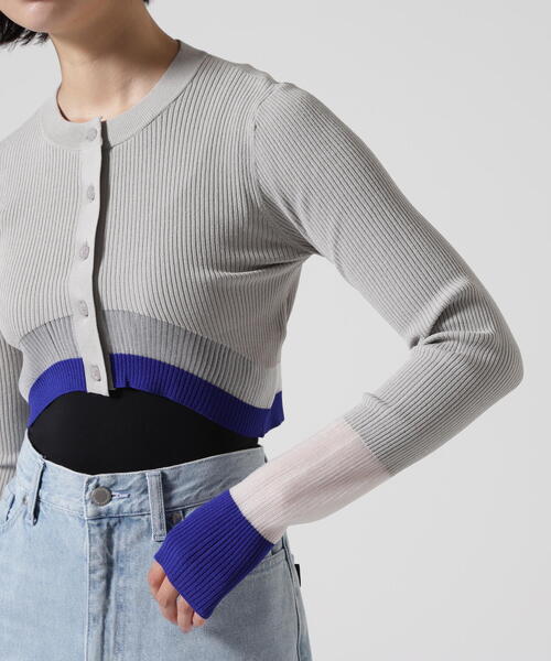 UN3D.（アンスリード） カーディガン UN3D./アンスリード/COLOR BLOCK