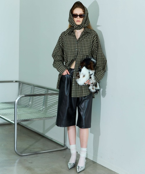 MAISON SPECIAL（メゾンスペシャル） パンツ Leather Shorts/レザー