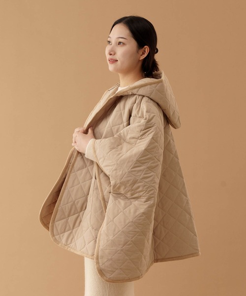 ZAKKA-BOX（ザッカボックス） ポンチョ キルティング中綿フード