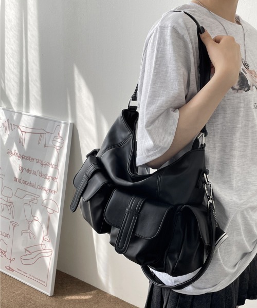 FREE STYLISTS ショルダーバッグ バッグ Y2K ベルトフラップポケット