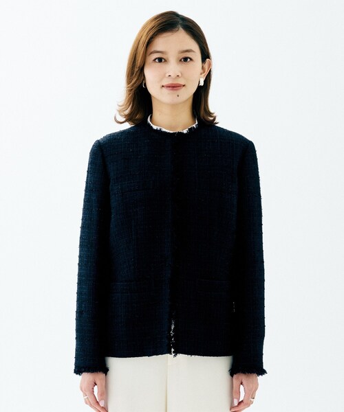 UNTITLED（アンタイトル） ジャケット ノーカラージャケット 「着丈