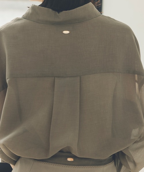 anuans（アニュアンス） ブラウス シャツ ミニマルシアーオーバー