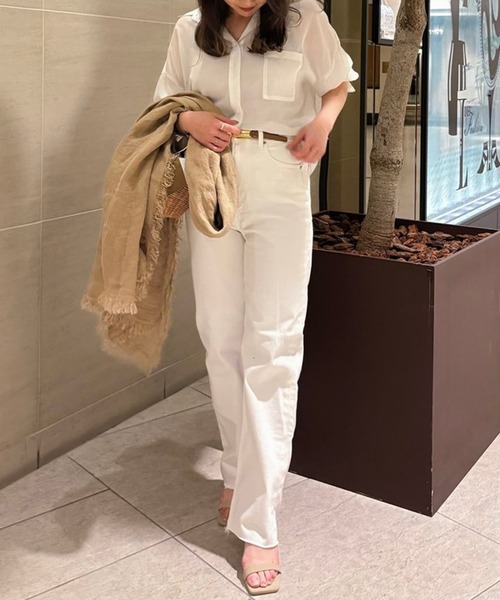 anuans（アニュアンス） ブラウス シャツ ミニマルシアーオーバー