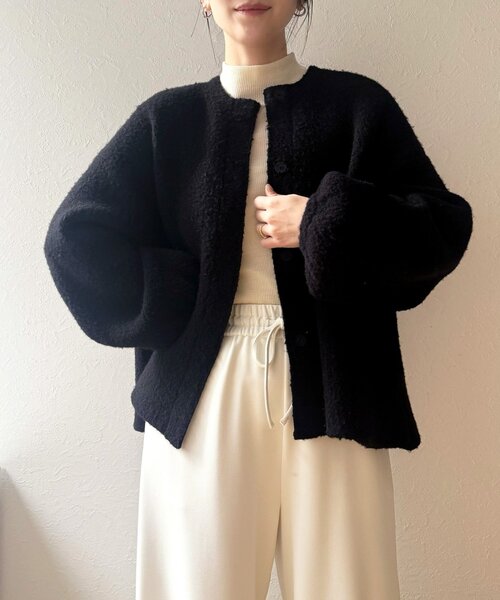BEARDSLEY（ビアズリー） カーディガン パフ袖ニットコート レディース