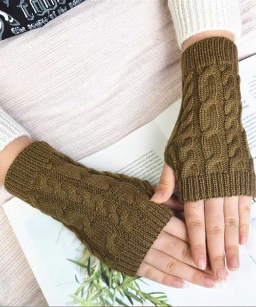 STYLEBLOCK（スタイルブロック） アームカバー ケーブル編みニット