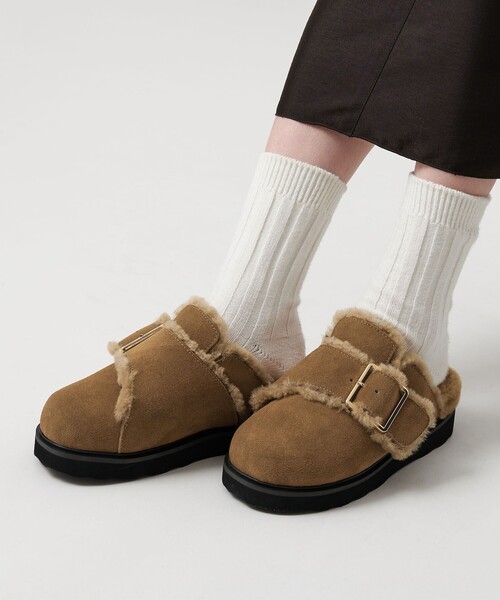 MOHI（モヒ） サンダル 「MOHI」スエード ビッグベルト ボストン