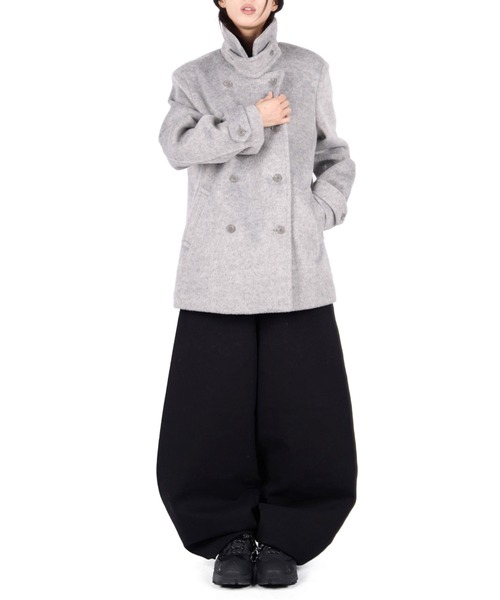 FAVORITO ピーコート pコート ダブルブレストメルトンジャケット