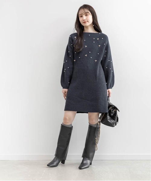 RANDA（ランダ） ブーツ 晴雨兼用 スクエアトゥゲートルロングブーツ