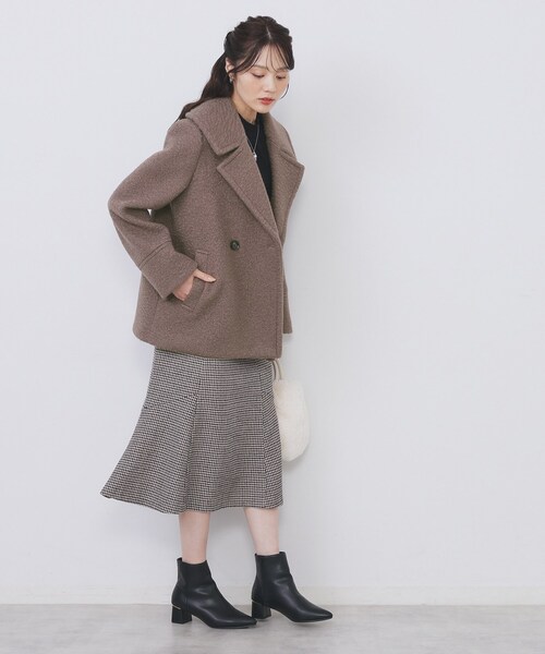 index（インデックス） ピーコート pコート ブークレミドルコート