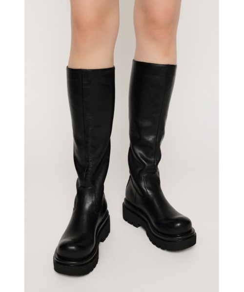 SLY（スライ） ブーツ BULB TOE KNEE BOOTS バルブトゥ ニーブーツ