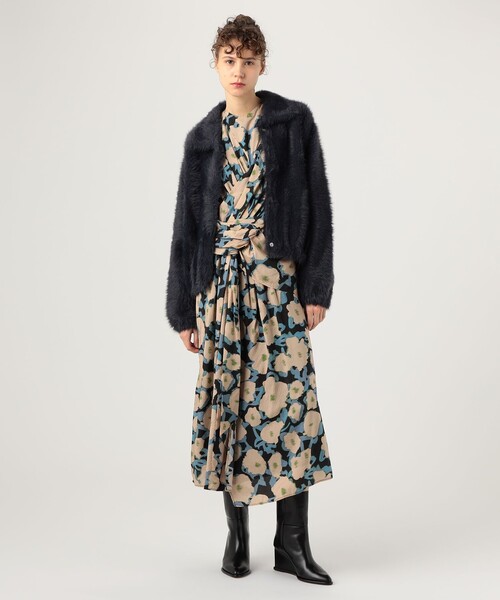 Ballsey（ボールジィ） カーディガン フェザーヤーン ステンカラー