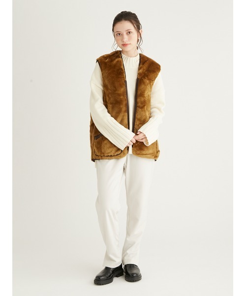 Barbour（バブアー） ベスト ジレ フロントジップ ファー ライナー