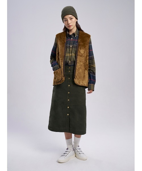 Barbour（バブアー） ベスト ジレ フロントジップ ファー ライナー