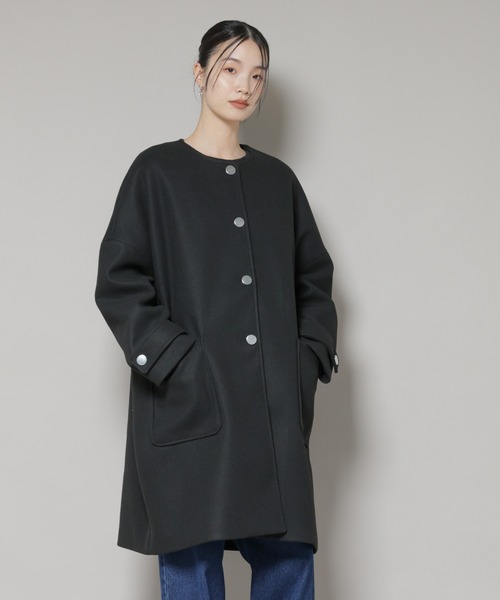 NANO universe（ナノ・ユニバース） ノーカラーコート コート ノー