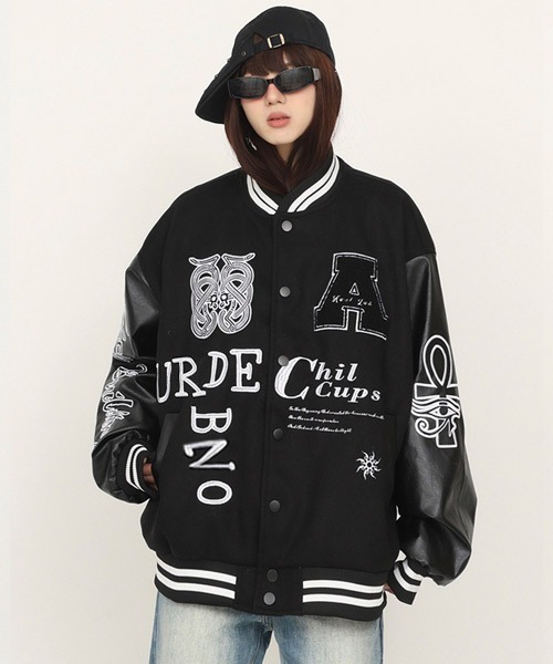 Ressaca（レサーカ） スタジャン オーバーサイズサガラ刺繍スタジャン