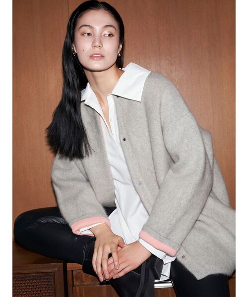 ELENDEEK（エレンディーク） カーディガン CNラクーンミックスダブル