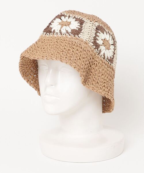 帽子 ハット 「HIKA」花柄 クロシェ編みHAT レディース メンズ