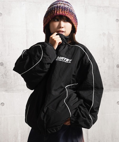 ナイロンジャケット リバーシブル パイピング ナイロンブルゾン
