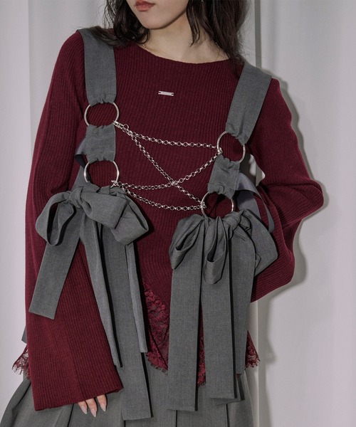 Ezick ベルト Ribbon noir 2way プリーツメロウハーネス レディース