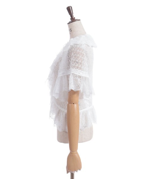 axes femme（アクシーズ ファム） カーディガン レースフリルボレロ風