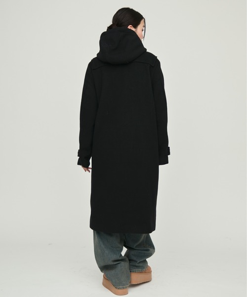 NUJOH ダッフルコート コート Monotone Double Fabric Hood Duffle