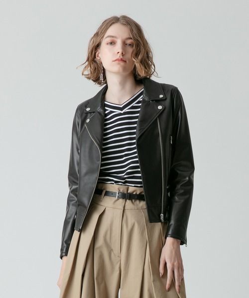 allureville（アルアバイル） レザージャケット ライダース ラムレザー