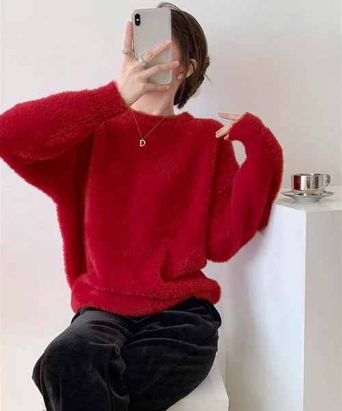 Girly Doll（ガーリードール） ニット セーター クルーネックシャギー