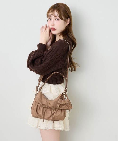 one after another NICE CLAUP ショルダーバッグ バッグ チャーム付き