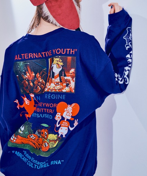 RNA（アールエヌエー） トレーナー スウェット M2581 マウスプリント