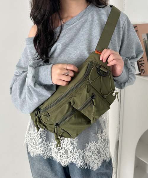 CLEA ウエストポーチ ウエストバッグ ドロストポケットボディバッグ