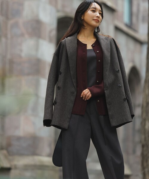 uncrave（アンクレイヴ） コート アウター ウォッシャブル ツイード