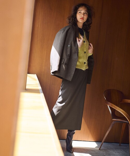 uncrave（アンクレイヴ） コート アウター ウォッシャブル ツイード