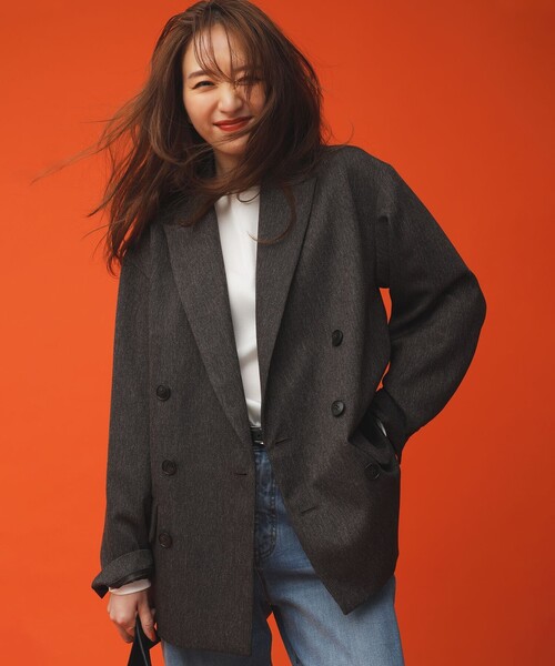 uncrave（アンクレイヴ） コート アウター ウォッシャブル ツイード