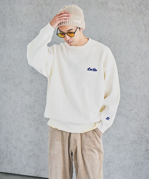 BAYFLOW（ベイフロー） セーター ニット 刺繍ロゴニットプルオーバー