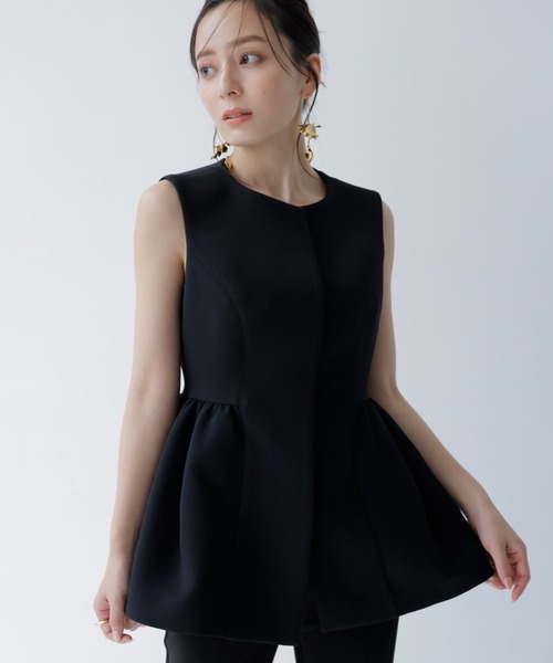 anuans（アニュアンス） ブラウス シャツ ペプラムフォルムトップス