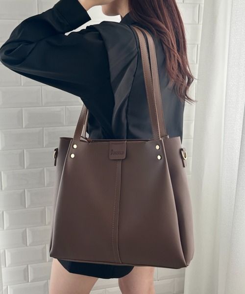 トートバッグ 新色追加 6色展開「A4収納可能」通勤・通学 PUダブル