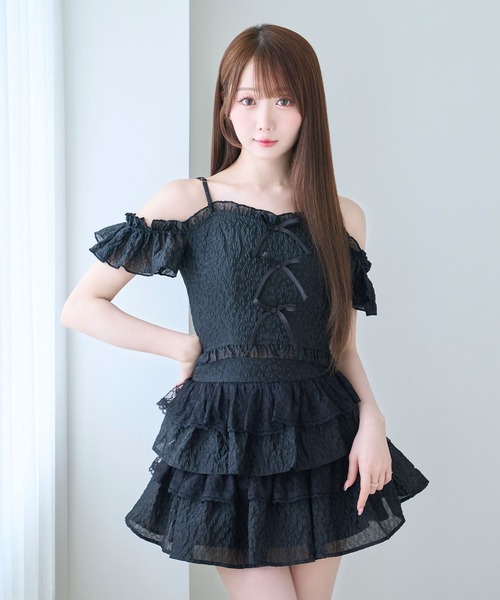 Rosé Muse front ribbon cami tops(新品未使用) Rose Muse（ロゼ