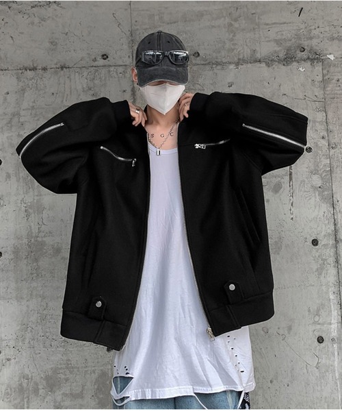 NO NEED（ノーニード） ブルゾン アウター 「メディア紹介商品」ジップ